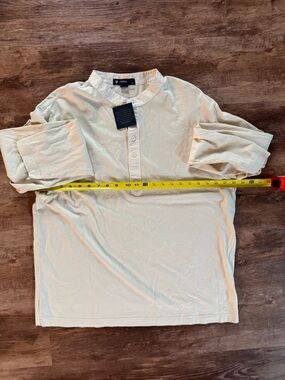 NWT Men's Daniel Cremieux Garment Dyed Henley Shirt - size large 100% Cotton